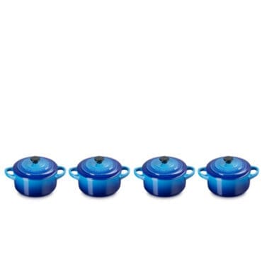 Le Creuset - Set 4 mini cocotte Azure Blu