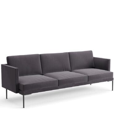 Arper - Divano Steeve Upholstered Frame 3 posti monocolore