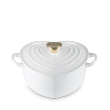 Le Creuset - Cocotte a cuore con pomello a cuore 20 White