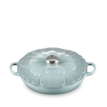 Le Creuset - Tegame basso con coperchio a fiore 26 Sea Salt