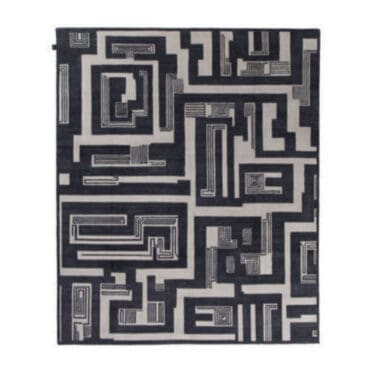 Amini - Tappeto Maze black white 300x250