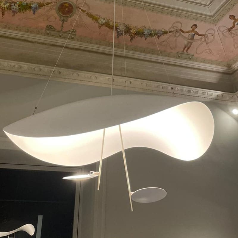 Catellani&Smith Sospensione Lederam Manta S2 bianco satinato Longho Design Palermo