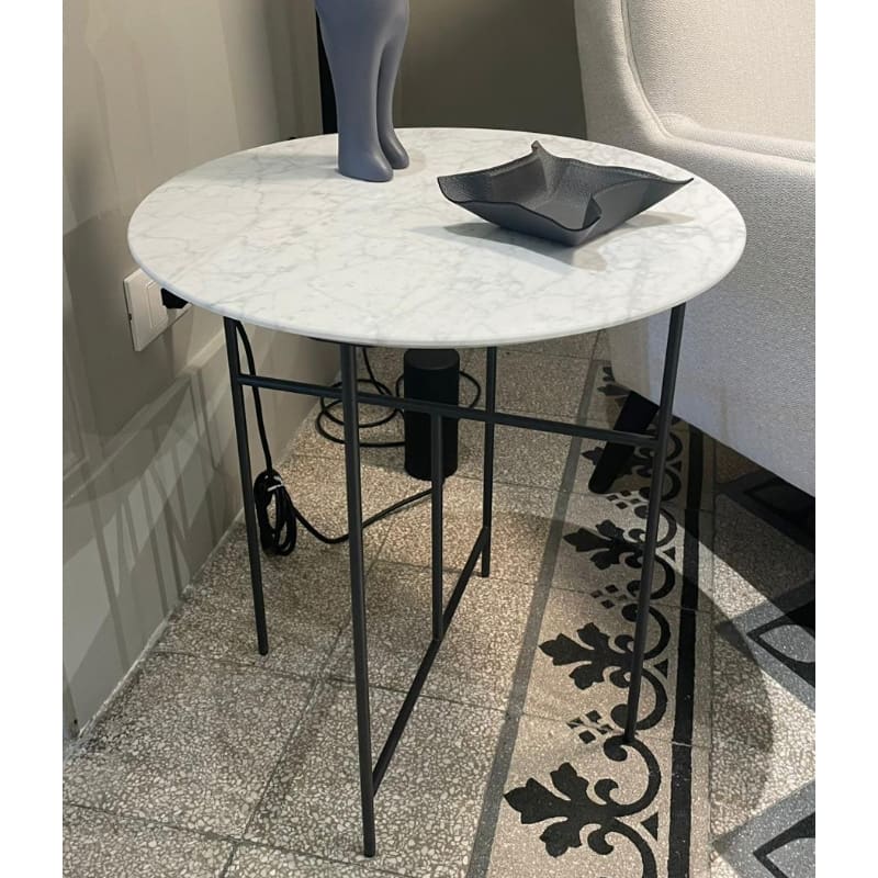 De Padova Tavolino rotondo Sen piano marmo bianco Carrara d47 Longho Design Palermo
