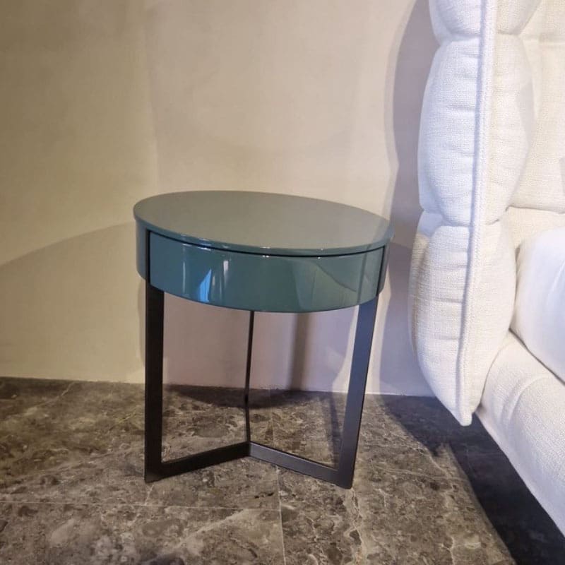 LEMA Comodino tavolino Sign con cassetto Ruta lucido laccato d45 Longho Design Palermo