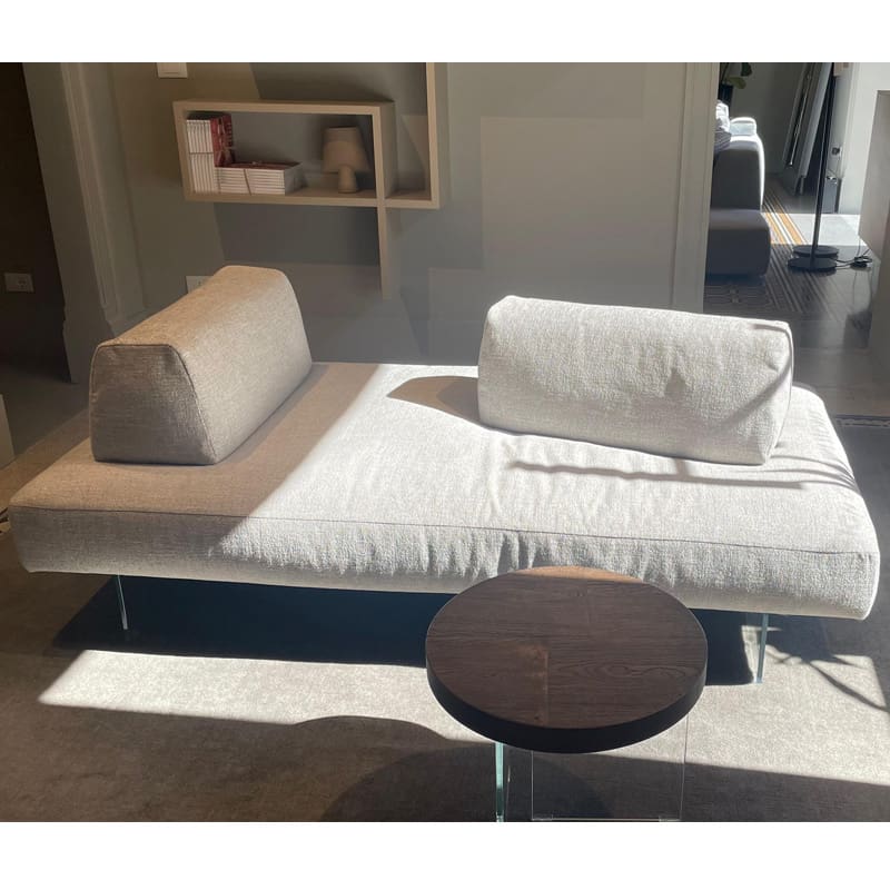 Lago Divano Air Soft Free con schienali tessuto Francis gambe vetro extrachiaro 200x105 longho design palermo