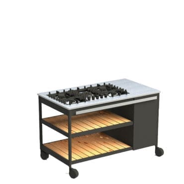 Roda Carrello con piano cottura NORMA 001 Longho Design Palermo 1