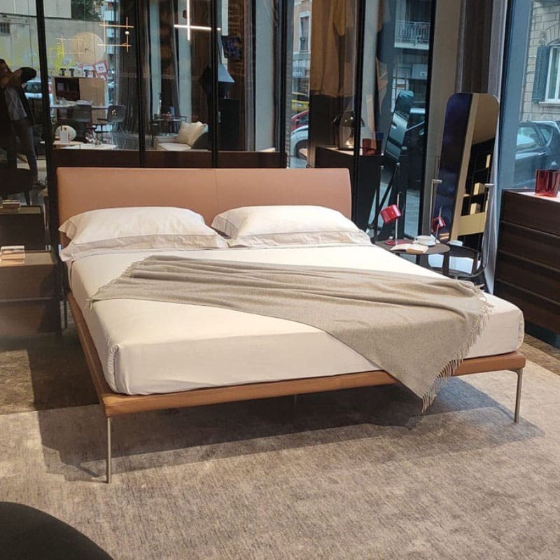 Zanotta Letto matrimoniale con reti separate Talamo 180x200 1884 2 pelle 98