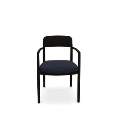 De Padova - Sedia Villetta con seduta imbottita dark blue