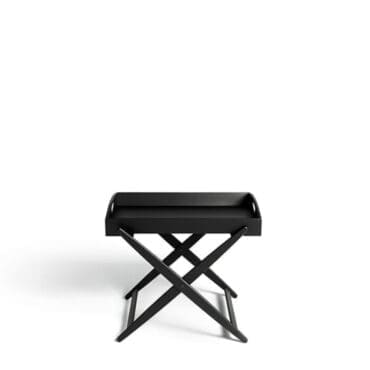 De Padova Tavolino pieghevole Mate con vassoio frassino tinto carbone Longho Design Palermo