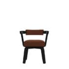 Molteni Sedia dining Porta Volta rovere nero seduta e schienale imbottito Zaara 1 Longho Design Palermo