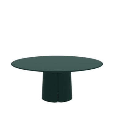 Molteni Tavolo Mateo d180 base e top laccato lucido pine green 1 Longho Design Palermo