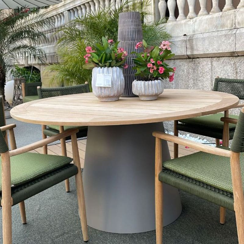 Talenti Tavolo da pranzo Dolcevita d140 dove natural teak 1 Longho Design Palermo