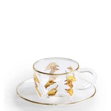 Seletti - Set da 4pz Tazzina da caffè con piattino Lipsticks