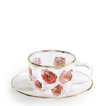 Seletti - Set da 4pz Tazzina da caffè con piattino Roses