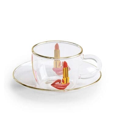 Seletti - Set da 4pz Tazzina da caffè con piattino Tongue