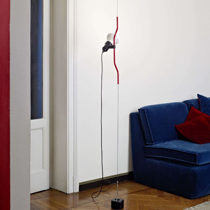 Flos Lampada a sospensione Parentesi rossa longho design palermo 1