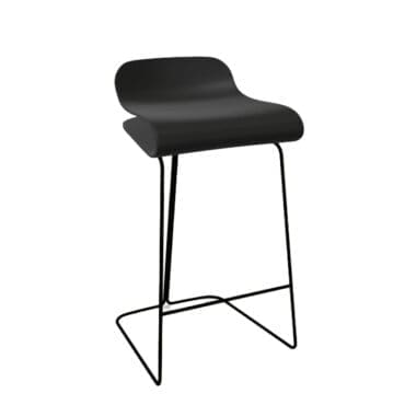 Kristalia Sgabello BCN su base acciaio verniciato nero longho design palermo