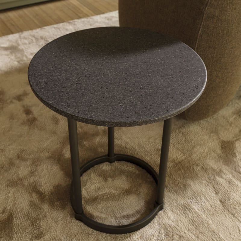 Molteni Tavolino Regent pietra lavica opaca d60 1 Longho Design Palermo