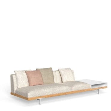 Talenti Divano CX 3 posti Allure con mensola alluminio SX Longho Design Palermo