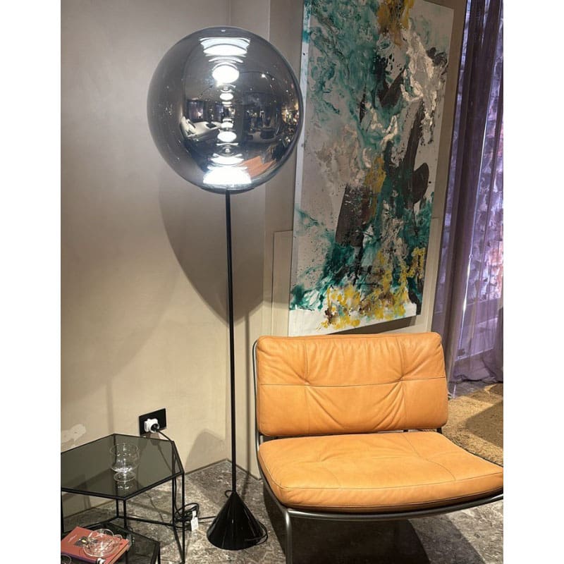 Tom Dixon Lampada da terra Globe Cone Silver Longho Design Palermo