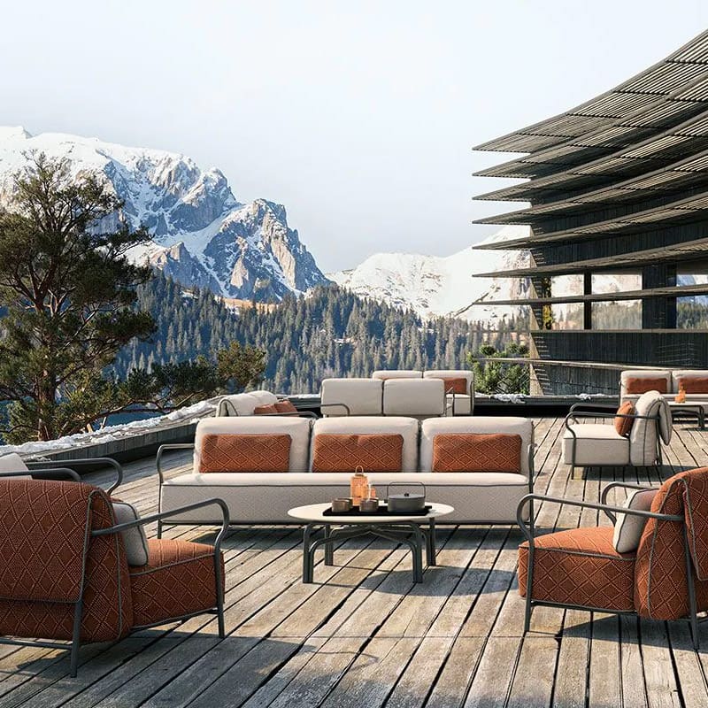 Unopiù Divano 3 posti Salò Graphite 1 Longho Design Palermo