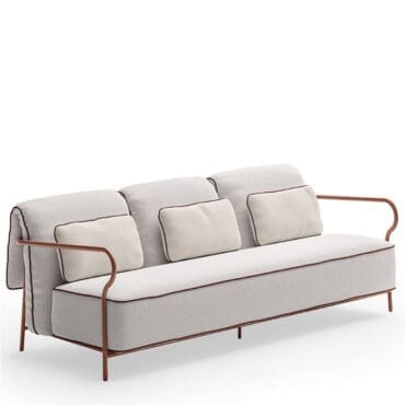 Unopiù Divano 3 posti Salò Terracotta Longho Design Palermo