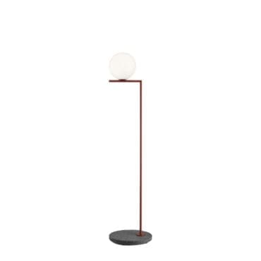 Flos Lampada da terra IC F1 Outdoor Burgundy red black lava Longho Design Palermo
