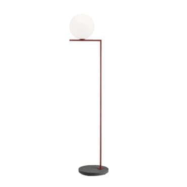 Flos Lampada da terra IC F2 Outdoor Burgundy red black lava Longho Design Palermo