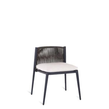 Unopiù - Sedia impilabile Luce con seduta in Alluminio Grafite