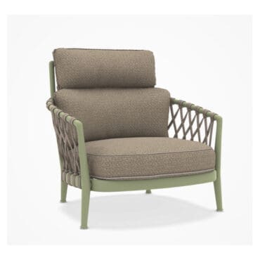 B&B Italia - Poltrona outdoor Erica struttura verde acqua tessuto Sirena beige