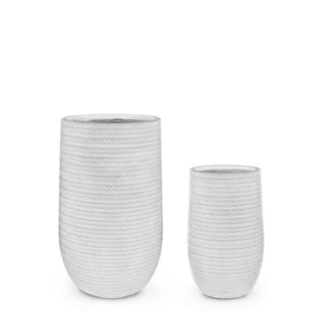 Bizzotto Set di 2 vasi Tressage bianco Longho Design Palermo