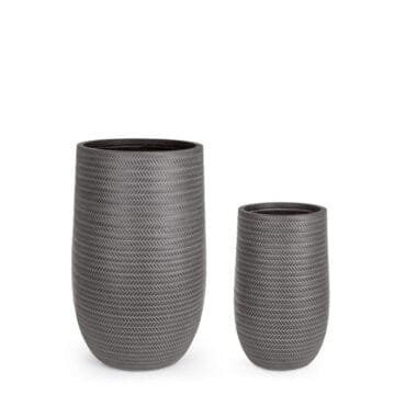 Bizzotto Set di 2 vasi Tressage grigio Longho Design Palermo