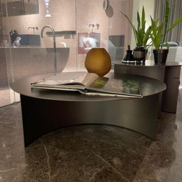 Flou Tavolino Pierre d90 brunito opaco longho design palermo