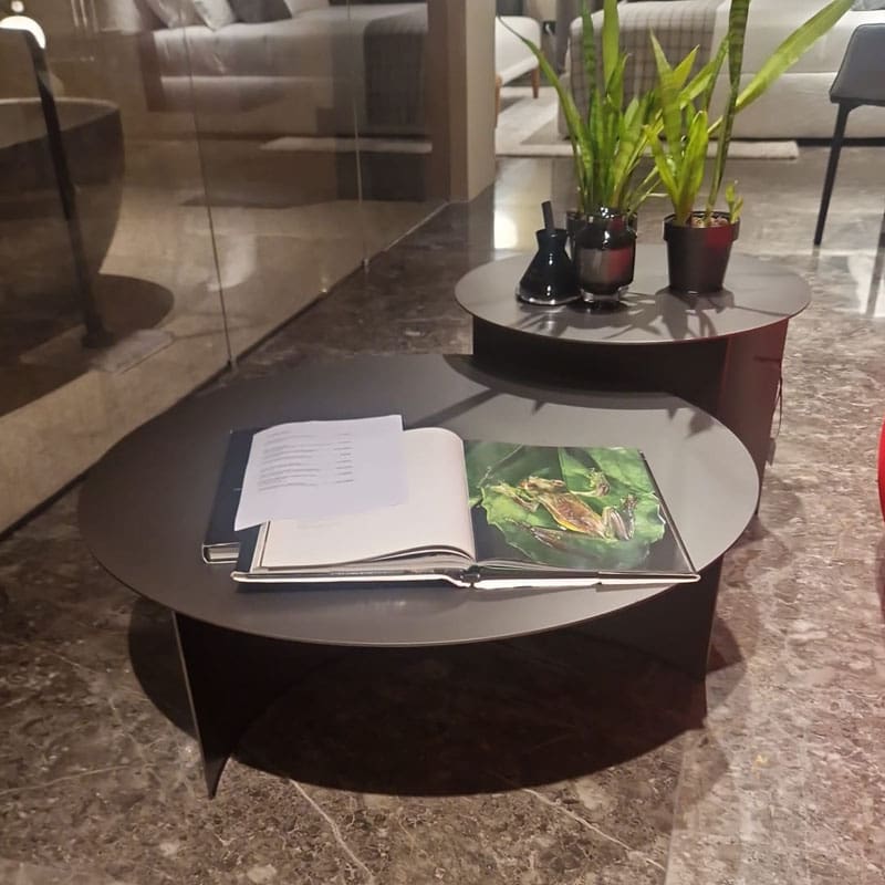 Flou - Tavolino Pierre d90 brunito opaco longho design palermo