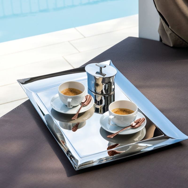 Sambonet Set 6 cucchiaini caffè espresso Taormina Monoblocco copper mirror PVD 1 Longho Design Palermo