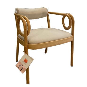 Thonet - Poltrona Loop Lounge struttura faggio naturale tessuto Steyr B08