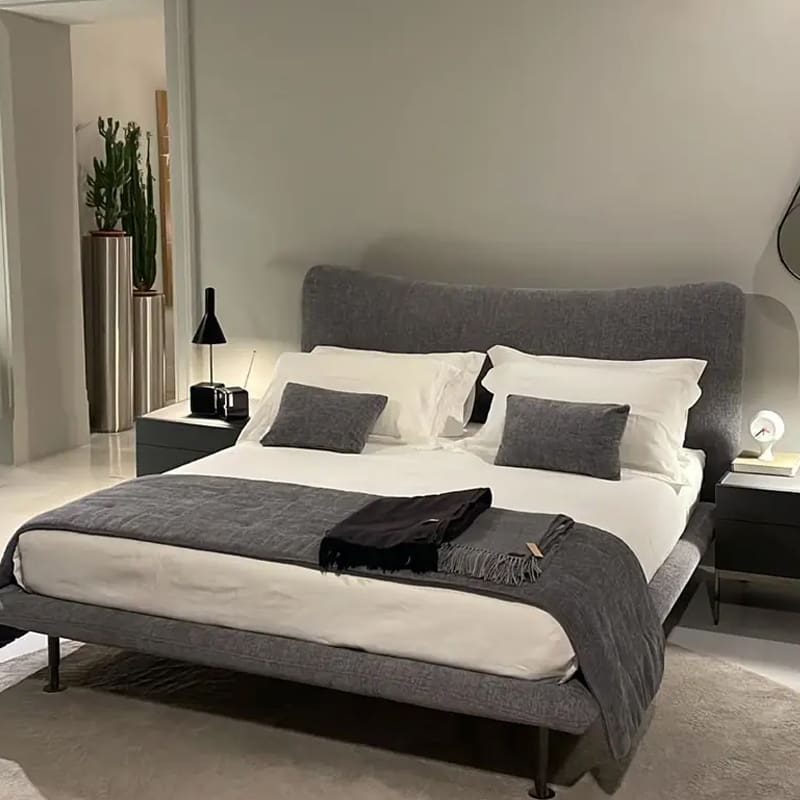 Flou - Letto matrimoniale Baia170x200 tess. Cat. 2 Seattle longho design palermo