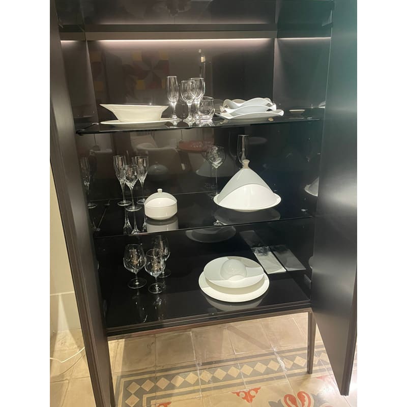 BeB Italia Madia Eucalipto 2 ripiani vetro fumè 2 longho design palermo