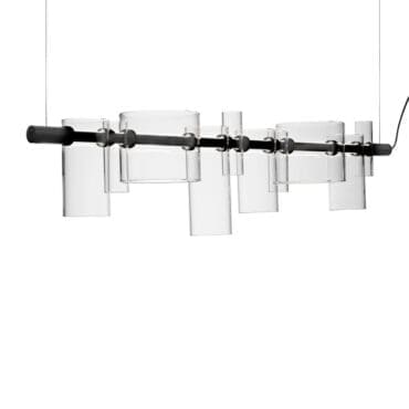 Oluce Lampada a sospensione Dancing Glass 457 trasparente Longho Design Palermo