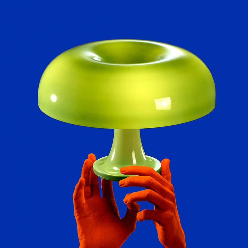 Artemide Lampada da tavolo Nessino verde Ral 6025 Longho Design Palermo