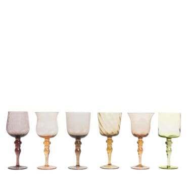 Bitossi Home Set 6 Calici Forme Assortite Texture Nuance Ambra Rosa Longho Design Palermo