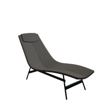 Bonaldo Chaise Longue Alpilles nero ecopelle antracite Longho Design Palermo