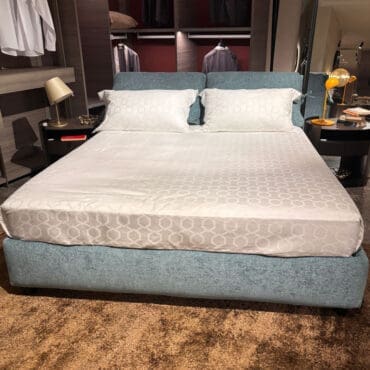 Flou Letto matrimoniale contenitore Nathalie 178x216 Verde longho design palermo