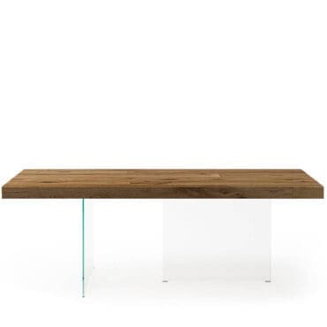 Lago Tavolo Air Wildwood 220x100 top naturale vetro extrachiaro longho design palermo