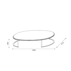 Lema Tavolino Ortis ovale 150 Longho Design Palermo