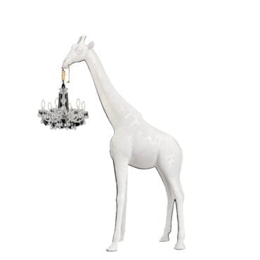 Qeeboo Lampada da terra Giraffe in love M Outdoor White Longho Design Palermo