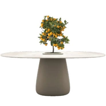 Qeeboo Tavolo Cobble 190 Stoneware Bucket bianco Longho Design Palermo