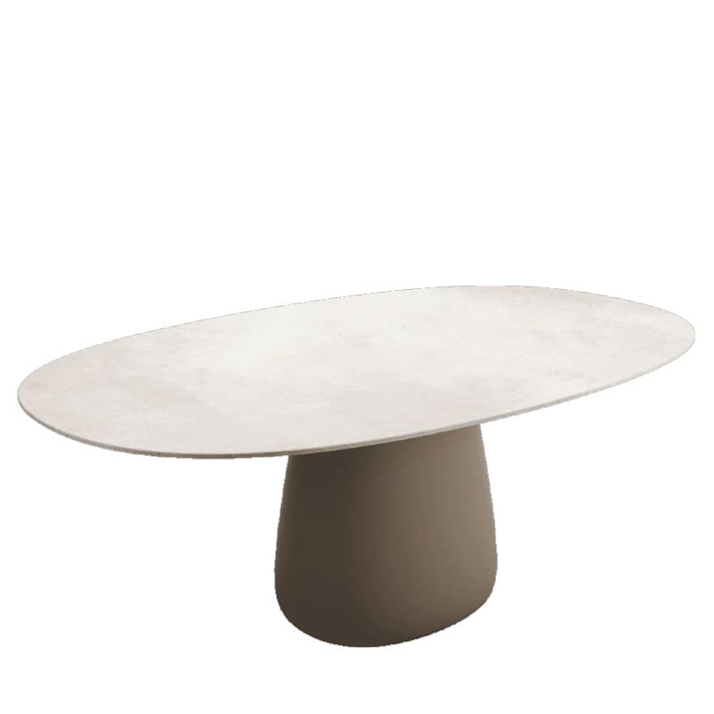 Qeeboo Tavolo Cobble 190 Stoneware bianco 1 Longho Design Palermo