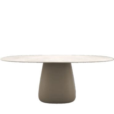 Qeeboo Tavolo Cobble 190 Stoneware bianco Longho Design Palermo