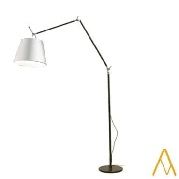 Artemide - Lampada da terra Tolomeo Mega nera diffusore raso d42